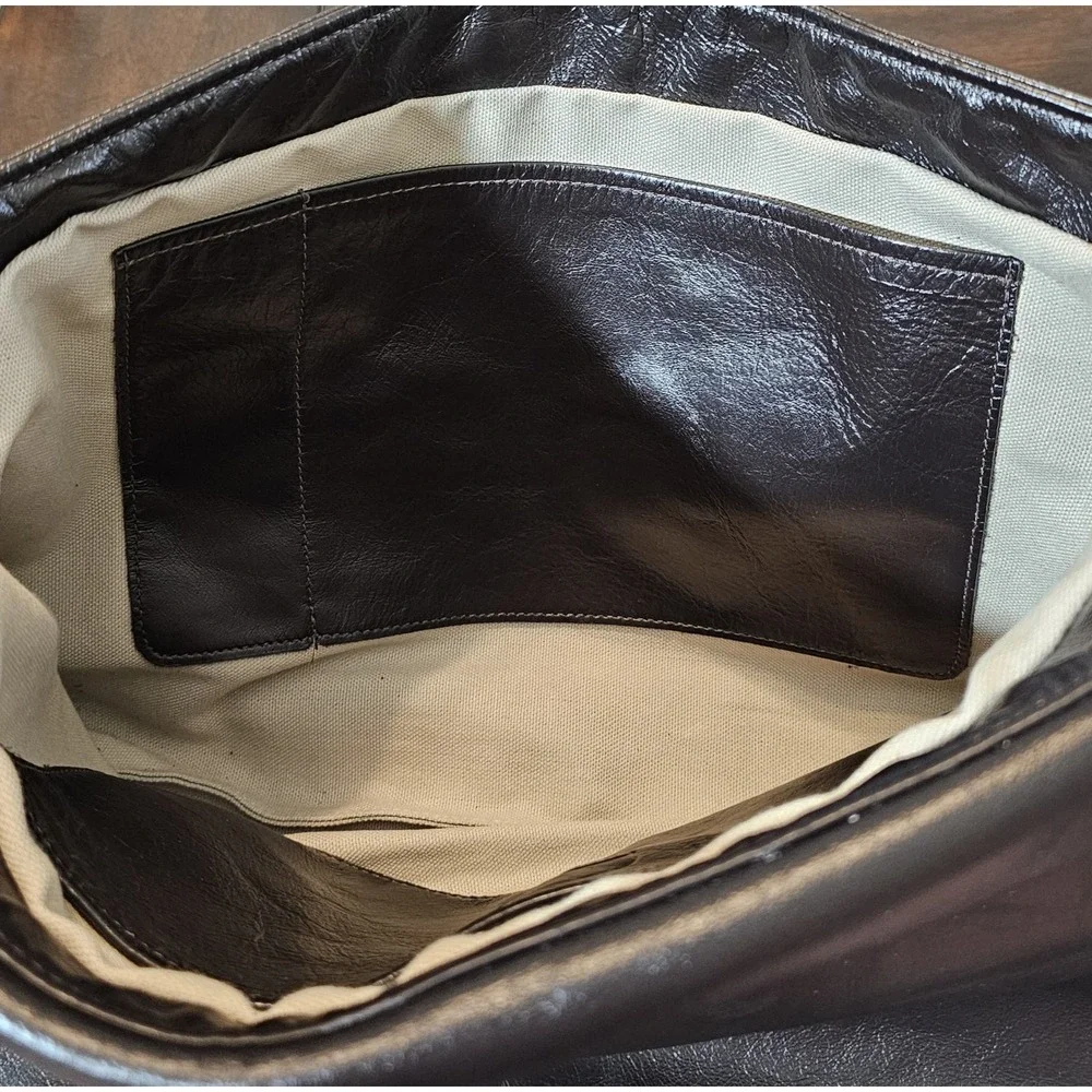 Ctl A Garrett Leather Company Leather Messenger Bag Black Soft Supple Adjustable